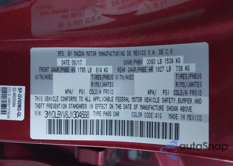 2018 Toyota Yaris Ia from USA, damaged, VIN 3MYDLBYV8JY304688